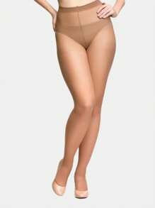 Selene Women's Basic Elastane 40 Thread Tights 9650 - 米色 - 查看 1