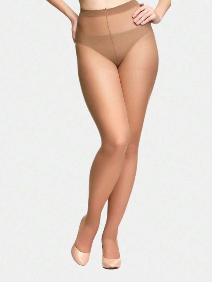 Selene Women's Basic Elastane 40 Thread Tights 9650 - 米色 - 查看 1