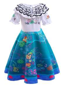 Costume de représentation pour enfants, robe de cosplay anime pour spectacle, robe d'été décontractée et florale pour vacances pour filles