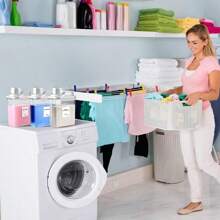 液体洗衣粉分配器、洗衣皂分配器、透明塑料织物柔顺剂容器和容器、洗衣房整理和储存
