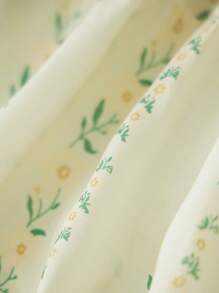 Women Slip Tank Dress, Spaghetti Straps Backless Flower Print Swing Dress Summer Long Dress For Cocktail Party - màu xanh lá - Xem 8