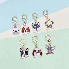 7pcs/Set Cartoon Dog Keychain Set, Alloy With Gold Carabiner Clips, Cute Pet Charms, Great For Backpacks, Birthday, Dog Accessories Car Accessories Bag Charm Backpack For School Goth Y2k Christmas Gift Ideas Bag Accessories Lanyards With Id Holder Car Accessories Bag Charms Car Teacher Friend Sister - 7 Dogs - View 3