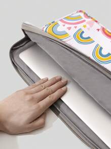 Interest Pattern Printed Laptop Bag Computer Cloth Cover Accessories Soft Laptop Bag Soft Computer Cover Laptop Cover Tablet Leather Bag Laptop Zipper Computer Cover School Business Office - Multicolor - View 5