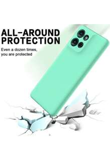 MJ Capas - Velvety Silicone Cell Phone Case For Moto G15 - 薄荷綠 - 查看 3