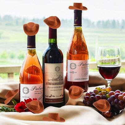 Fashionable Western Cowboy Hat Acrylic 3D Pendant, Suitable For Making Earrings, Necklaces And Other Jewelry