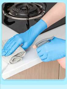 100/50/30/10pcs Prune Disposable Nitrile Gloves, Waterproof, Oil-Proof, Thick, Suitable For Kitchen, Beauty, Household, Suppliers For Kitchen, Bathroom, Home Cleaning, Household Products