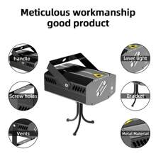 Mslitely USB-Powered Party Laser Light With Sound Control - Perfect For Disco, Clubs, KTV, Bars & Home Parties - Includes Tripod Stand