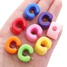 10pcs Letter 3D Beads -Random Color Mixing Of Number Beads, English Letter Beads- Used For Jewelry Creative DIY Make, Such As Bag Chains, Waist Chains,Phone Chains Accessories