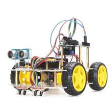 TSCINBUNY Kit inteligente de robot de coche a control remoto de 4 ruedas tipo STEM, para proyecto de robot Arduino UNO R3, kit educativo de programación en C/C++, con manual de instrucciones paso a paso en PDF - Naranja - Ver 7