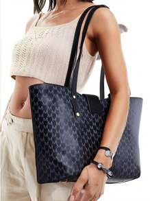 时尚手提包，百搭高端通勤简约大容量旅行水桶包 - 彩色 - 查看 2