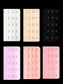 5 cái/gói Dây nối áo ngực cho nữ, Dây nối áo ngực 5 hàng 3 móc, Phụ kiện áo ngực - Nhiều màu - Xem 6