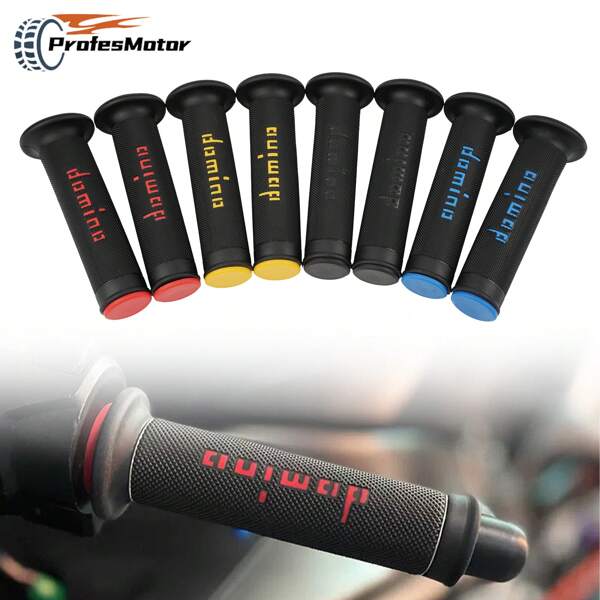 Manubrios de goma para motocicleta para ATV, motocross y dirt bike de 7/8 pulgadas, 22-24mm, goma con gel, manubrio universal para motocicleta, motocross, accesorios de motocicleta y pit bike