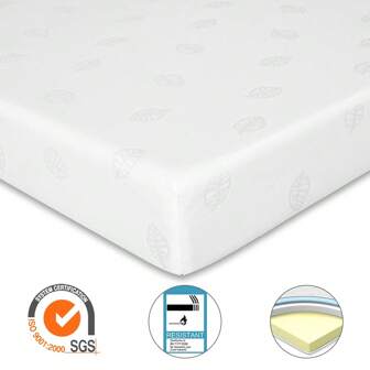 Good Nite Memory Foam Mattress 11cm Orthopaedic, Medium-Firm, Bed-In-A-Box – 3FT Single 90x190 | 4FT Small Double 120x190 | 4FT6 Double 135x190 | 5FT King 150x200 – Pressure-Relief, Breathable Cover For Bedroom, Guest Room & Dorm