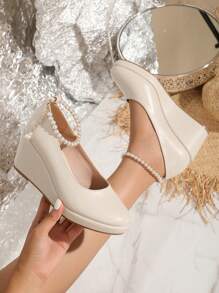 Comfortable Versatile Elegant Chunky Platform Solid Color Women Shoes, Latest Popular Model