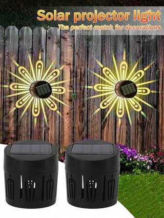 1 stuk zonne-energie wandlamp met schaduw, LED-lamp met pauwprojectie, IP44 geschikt voor buitentuin, gazon, binnenplaats, hek, terras, trap, verjaardagsfeestdecoratie, perfecte match. Zonne-energie buitenverlichting