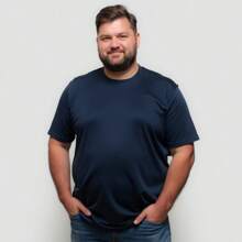 Kit 03 Men's Plus Size Basic Plain T-Shirt 100% Cotton Short Sleeve - Maroon - View 5