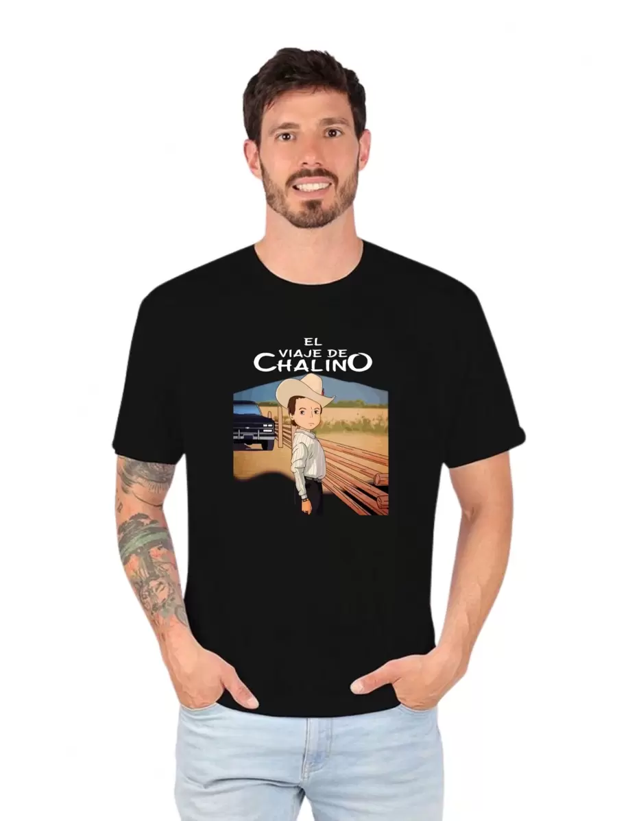 CHALINO'S JOURNEY T-SHIRT, SHORT SLEEVE T-SHIRT, NORTEÑO - 黑色 - 查看 1