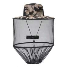 Sombrero Antimosquitos Con Red Oculta Repelente De Insectos Protección Para Abejas Hombres Mujeres Al Aire Libre - Café integral - Ver 4