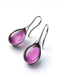 1 paire de boucles d'oreilles dormeuses de mode avec pierre de l'œil de chat incrusté, options multicolores, boucles d'oreilles métal à goutte d'eau de mode personnalisées pour femmes