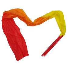 1.5m/2m Dance Streamer Gymnastics Dance Ribbons Belly Dance Real Silk Ribbon Throw Streamer With Rod - Ribbon - View 13