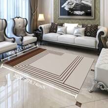 1 pieza de Alfombra de área de textura premium, tapete de piso - Impermeable, antideslizante, fácil de limpiar, lavable a máquina, suave y cómodo, adecuado para felpudo, cocina, sala de estar, dormitorio, pasillo, baño, lavandería - Alfombra fácil de limpiar, decoración del hogar [Tela de terciopelo suave de 800g/m², 5 mm de grosor] - Multicolor - Ver 17