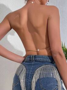 Women's Fashion Music Festival Summer Party Sexy Shiny Camisole