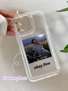 1 pieza Funda inflable personalizada con foto compatible con iPhone 16 Pro Max, funda protectora a prueba de golpes personalizada compatible con iPhone 13/14/15