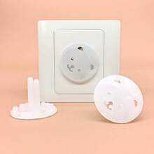 10pcs Cartoon Bear Electric Outlet Plugs, EU Style Electrical Socket Covers For Child Protection