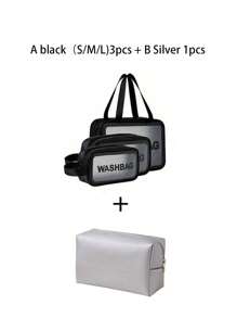 1 件便携式旅行化妆包，女士防水化妆包，带隔层，大容量洗漱用品收纳包，PU 皮革，适合女性、母亲、学生、宿舍、海滩、邮轮旅行、暑假必备的礼物 - 彩色 - 查看 30