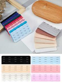 5 cái/gói Dây nối áo ngực cho nữ, Dây nối áo ngực 5 hàng 3 móc, Phụ kiện áo ngực - Nhiều màu - Xem 2