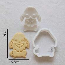 Sheep Rabbit Pattern Cookie Cutter Carrot Bow Shape Biscuit Stamp Easter Day Cake Pastry Bunny Fondant Cake Baking Decoration And Accessories