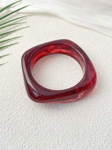 1pc Women's Minimalist Asymmetric Multicolor Semi-Transparent Bracelet, Fashionable & Versatile - Bracelet - View 27