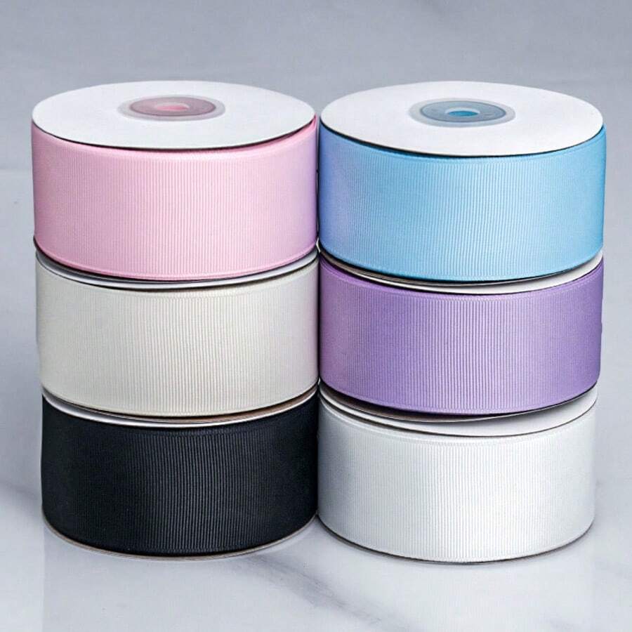 4厘米纯色工艺丝带，适用于婚礼派对装饰、服装、帽子、礼品、蛋糕、鲜花包装、罗缎丝带 - 彩色 - 查看 1