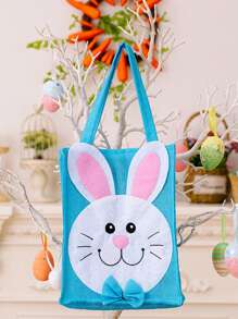 1pc Easter Decorations Cartoon Rabbit Portable Storage Bag Home Decoration Festival Supplies