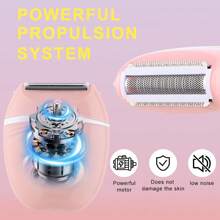 LQT Pink Portable Multifunctional Electric Lady Shaver, Suitable For Bikini, Leg & Underarm Hair Removal, USB Rechargeable, Cordless, Gentle & Effective Hair Removal, Skin-Friendly