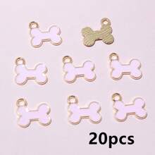 20-50pcs 12x13mm Enamel Bone Charms Pendant Small Cute DIY Jewelry Making Accessories For Bracelet Earrings Keychains - Bone - View 12