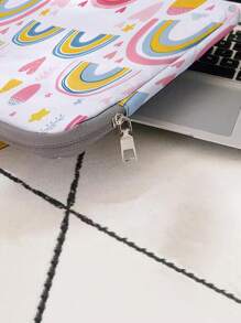 Interest Pattern Printed Laptop Bag Computer Cloth Cover Accessories Soft Laptop Bag Soft Computer Cover Laptop Cover Tablet Leather Bag Laptop Zipper Computer Cover School Business Office - Multicolor - View 4