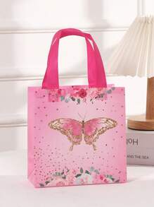 16 件防水无纺布蝴蝶图案派对生日礼品袋购物袋 - 彩色 - 查看 9