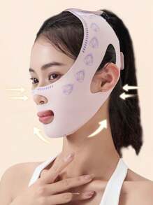 1 件可重复使用的女士粉色睡眠面膜，弹性轻质瑜伽面部护带