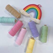 Corda in 100% cotone da 3mm, colorata, corda ritorta fatta a mano per macramè, filo per decorazioni fai-da-te, matrimoni, confezione da 100m