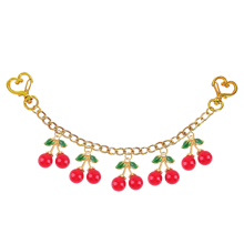 1 件奢华水钻仿珍珠樱桃钱包饰物包链饰物仿珍珠和水钻樱桃包钱包饰物链樱桃包装饰配件仿珍珠樱桃装饰包链饰物钱包延长器替换延长链装饰包带链带饰物适用于手提包托特包斜挎包