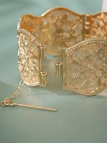 سوار نسائي موضة قابل للفتح، بطراز قصر فرنسي رجعي، مجوهرات هدية للعروس وحفلات الأعياد وعيد الحب - أساور نسائية - مشاهدة 3