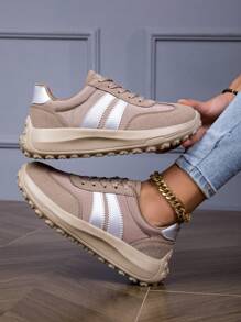 Damen Neue Kontrast Farbe Lässig Flache Reiseschuhe für den täglichen Ausgang