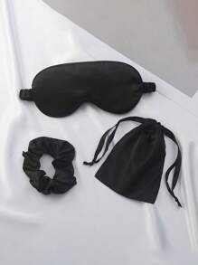 1 Set Satin Sleep Eye Mask, Satin Sleep Mask, Hair Scrunchie, Blackout Eye Mask, Eye Shade, Bridesmaid Gift, Pink. Satin Sleep Mask, Durable Pink Sleep Mask, Blackout Eye Mask, Unisex, Soft & Breathable Blackout Eye Mask, Travel Essential, Bridesmaid Gift - Multicolor - View 18