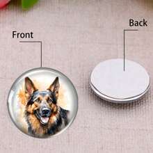 10pcs 20mm/25mm Watercolor Painting Lovely Dog 10pcs Mixed Round Photo Glass Cabochon Demo Flat Back Making Findings