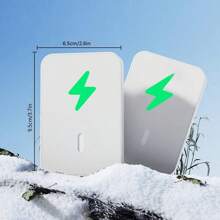 XBJ White The Mini Portable Mobile Phone Power Bank Charger Has A Capacity Of 5000 MAh And Features Wireless Magnetic Fast Charging With A Super-Fast Charging Power Of 15W. It Is Suitable For Wireless Charging Of Various Phone Models And Other Series Of Mobile Phones, And Is Compatible With Most Electronic Products On The Market. It Is The Best Emergency Power Source For Business Trips, Travels, Camping And Other Outdoor Activities.White - Sạc không dây từ tính siêu nhanh 15W - Xem 11