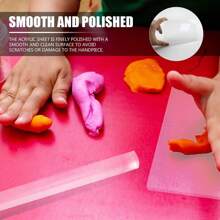 1 件/3 件丙烯酸粘土滚筒/丙烯酸板/背板橡胶粘土工具用于制作超轻粘土手工 DIY 工艺品