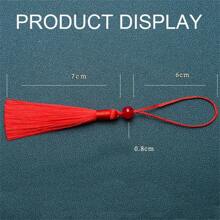 10Pcslot Silky Handmade Tassel 13cm Soft Craft Mini Tassels With Beads Bookmarks Tassels Jewelry Making DIY Projects Decor