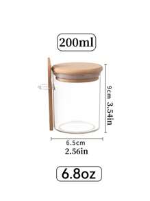 1 件带盖和勺子的塑料食品，透明塑料储物罐可重复使用的隔夜燕麦罐，带竹盖和勺子，密封防潮容器，用于糖、香料、茶、咖啡、面粉、坚果、谷物、沐浴盐的食品储存罐 - 厨房小工具、厨房整理、酸奶和沙拉、厨房配件 - 彩色 - 查看 14