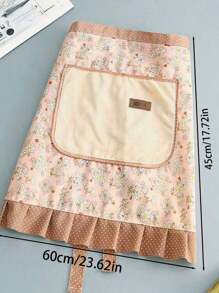 Home & Living,Kitchen & Dining,Kitchen Tools & Gadgets,Canvas Floral Hand Wipe Apron,Kitchen Home Cooking Oil And Stain Resistant Apron,Cooking Apron,Adjustable Belt,Hand Wipe,Breathable Fabric,Cute Floral Apron,Suitable For Kitchen And Bathroom,Household Supplies - Multicolor - View 9
